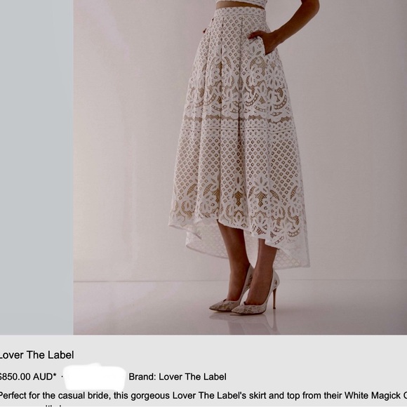 Lover, White Lace 2-level skirt - Picture 5 of 5